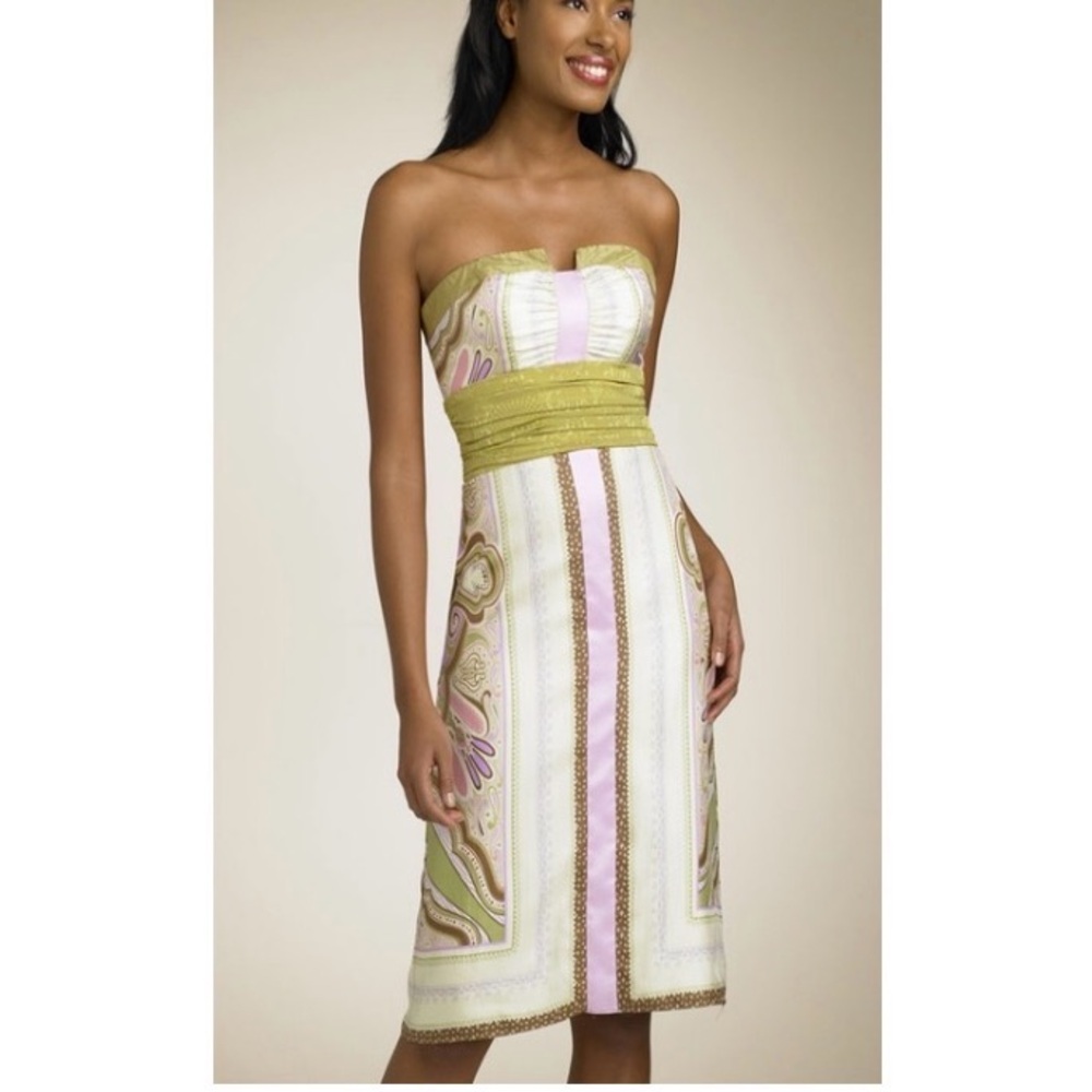 Nicole Miller Collection 100% Silk Midi Dress